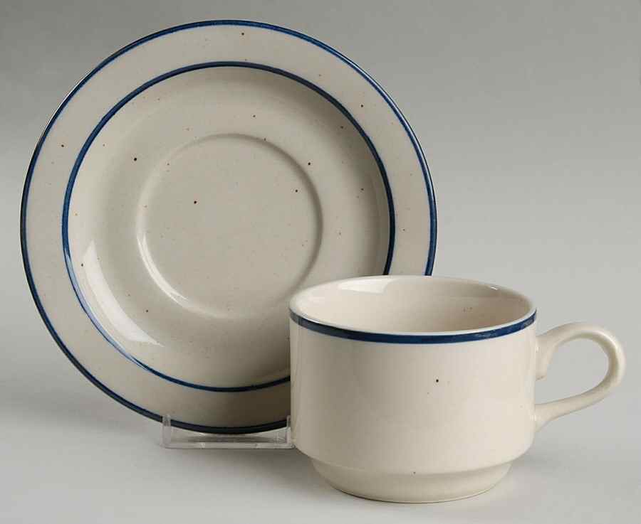 Azure Flat Cup & Saucer Set by International-1