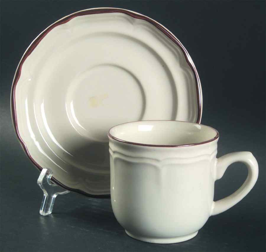 Bita Flat Cup & Saucer Set by International-1