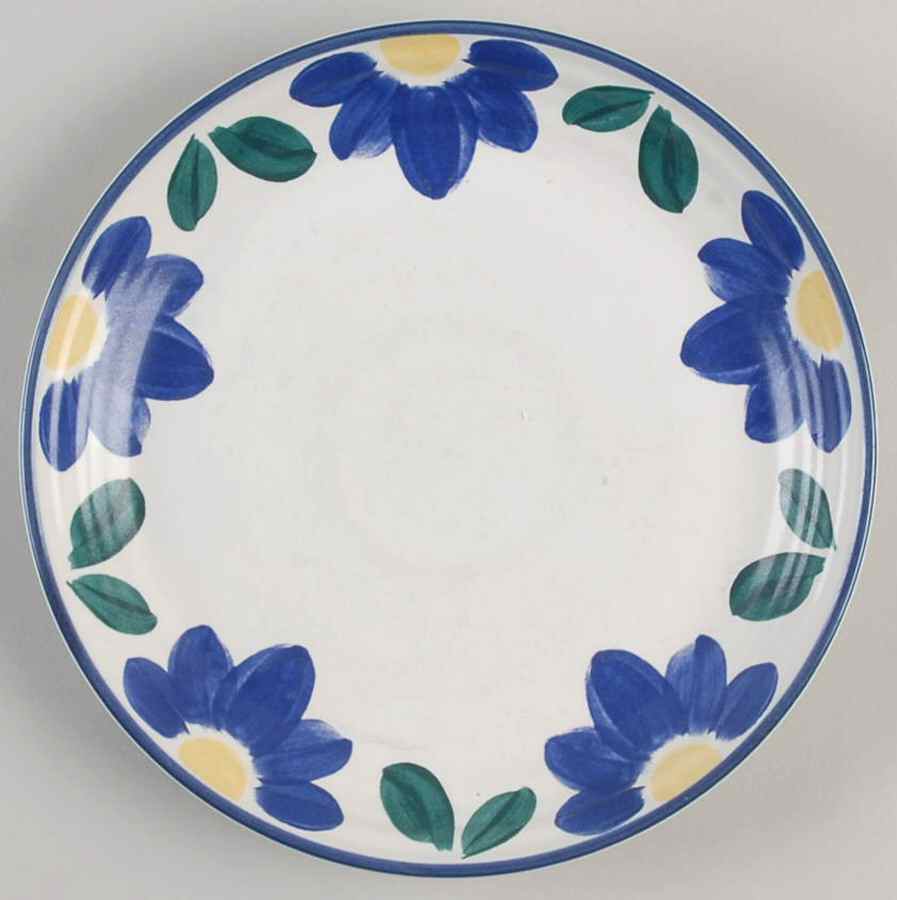Blue Napoli Salad Plate by International-1