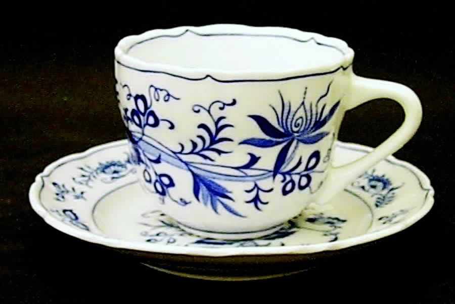 Blue Rhapsody Flat Cup & Saucer Set by International-1