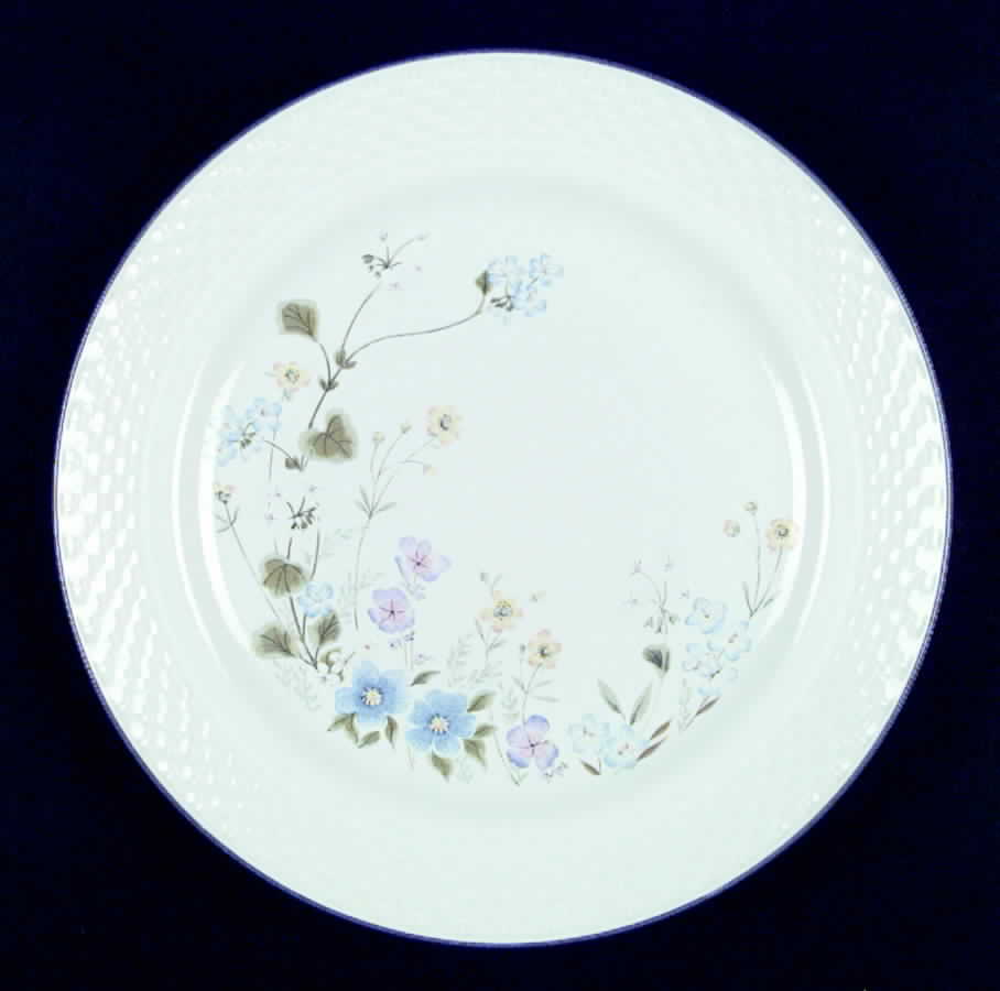 Blue Satin Dinner Plate by International-1