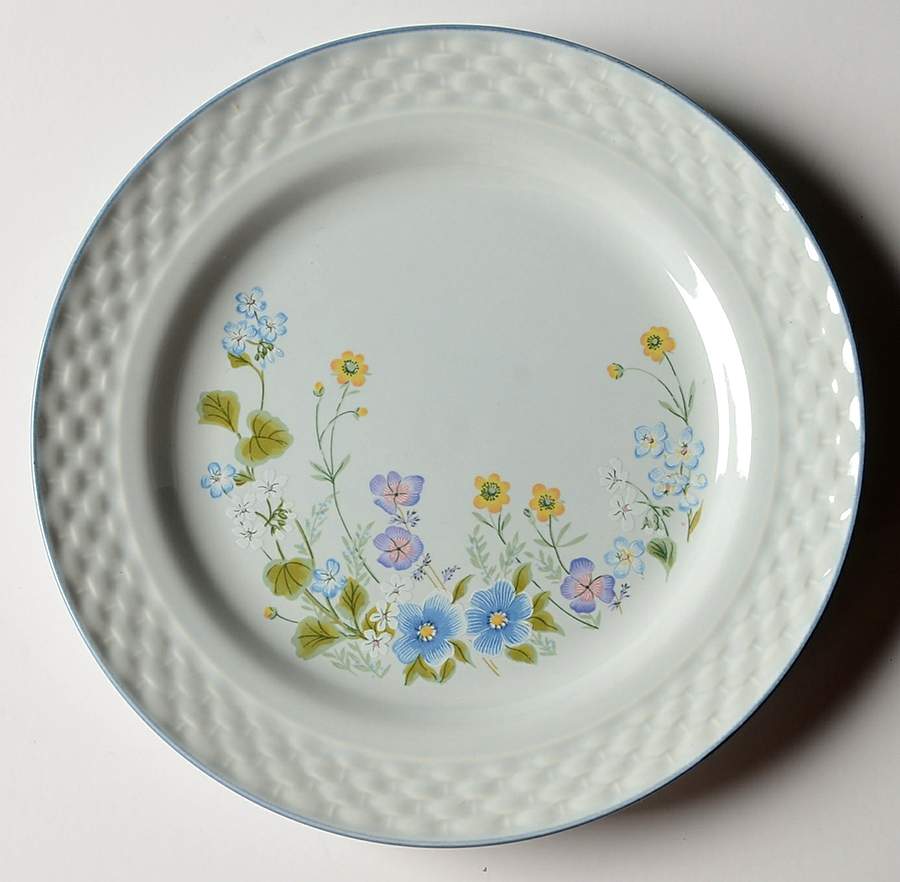 Blue Satin Salad Plate by International-1
