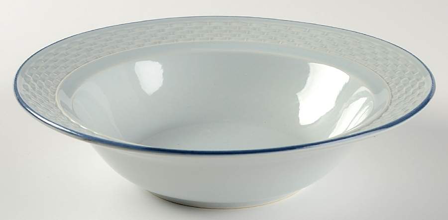 Blue Satin 9" Round Vegetable Bowl by International-1