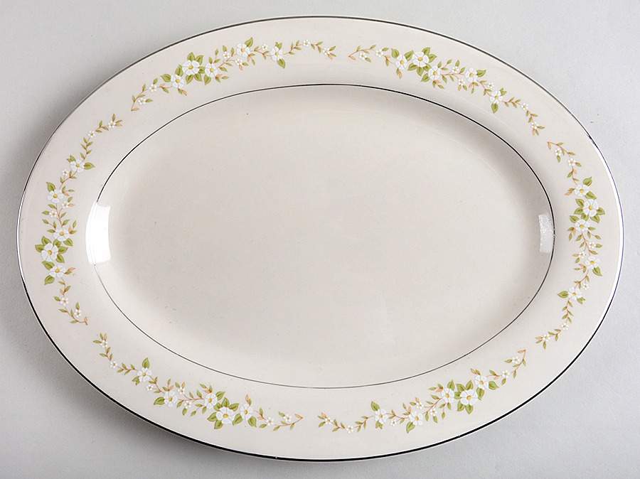 Blossom Time 14" Oval Serving Platter by International-1