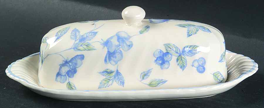 BRISTOL BLUE (Blue Trim) 1/4 Lb Covered Butter by International-1