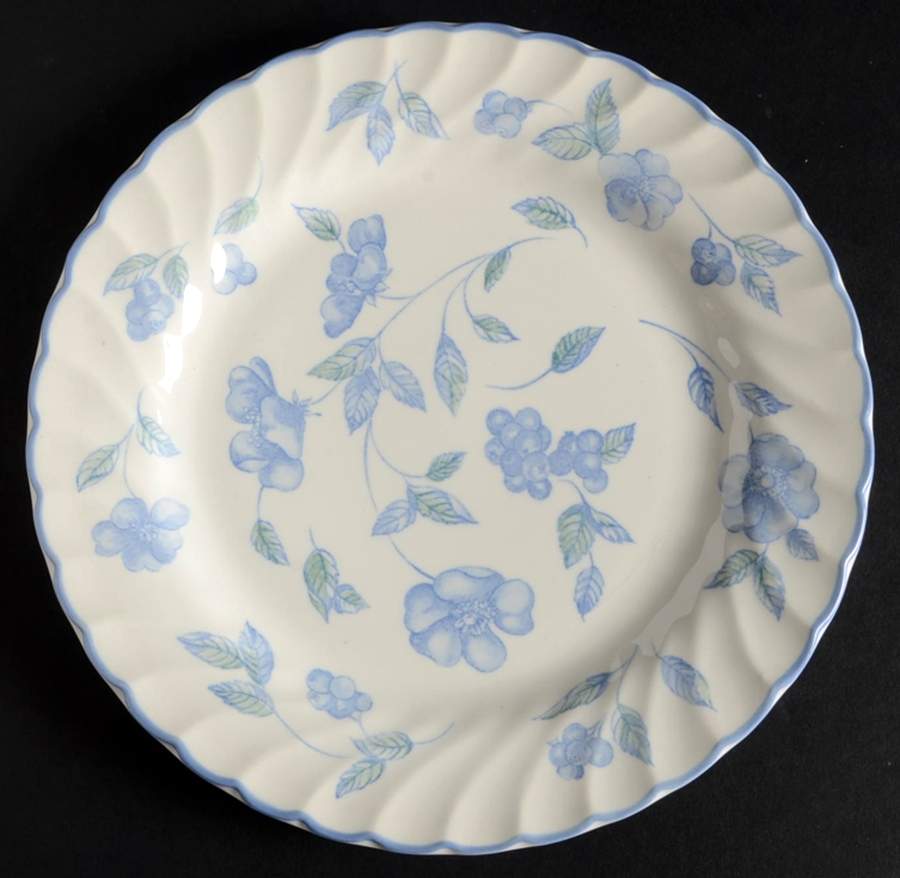 BRISTOL BLUE (Blue Trim) Salad Plate by International-1
