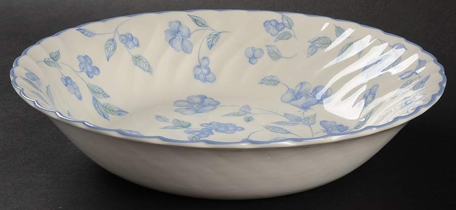 BRISTOL BLUE (Blue Trim) 9" Round Vegetable Bowl by International-1
