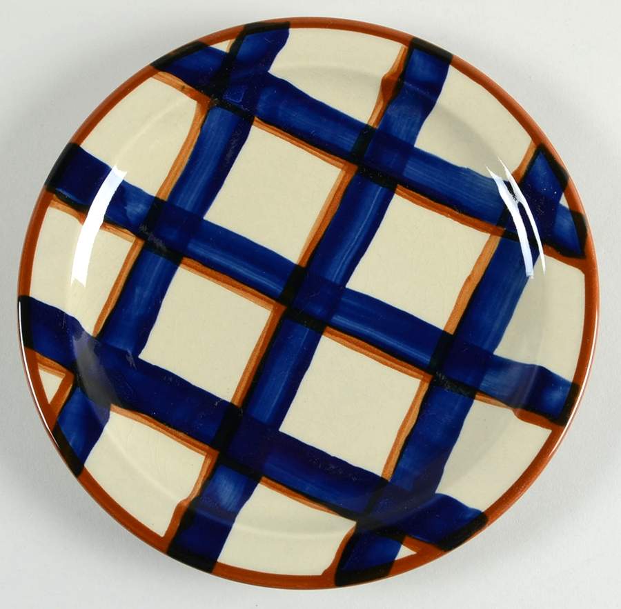 Bristol Blue (Brown Trim) Salad Plate by International-1