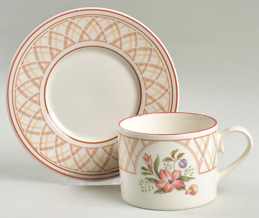 Breadbasket Flat Cup & Saucer Set by International-1