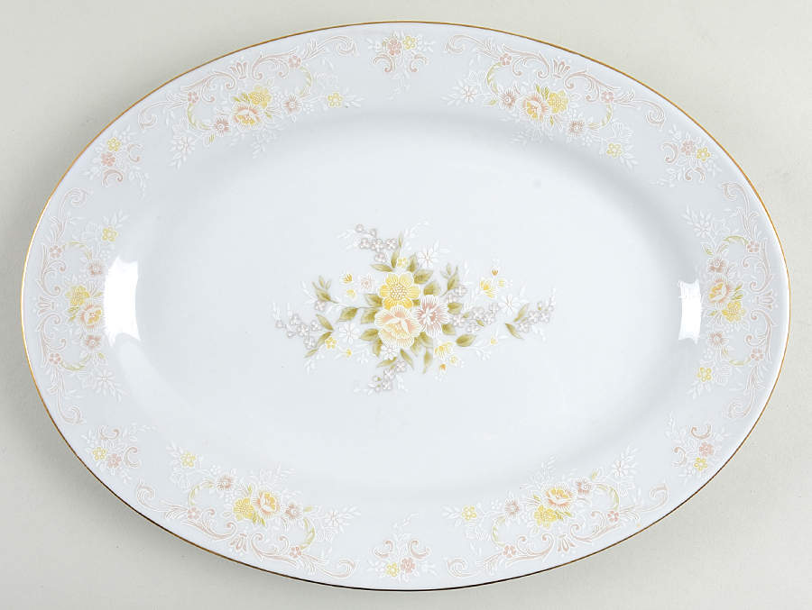 Camelia 13" Oval Serving Platter by International-1