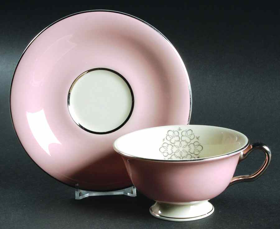 Candlelite Footed Cup & Saucer Set by International-1