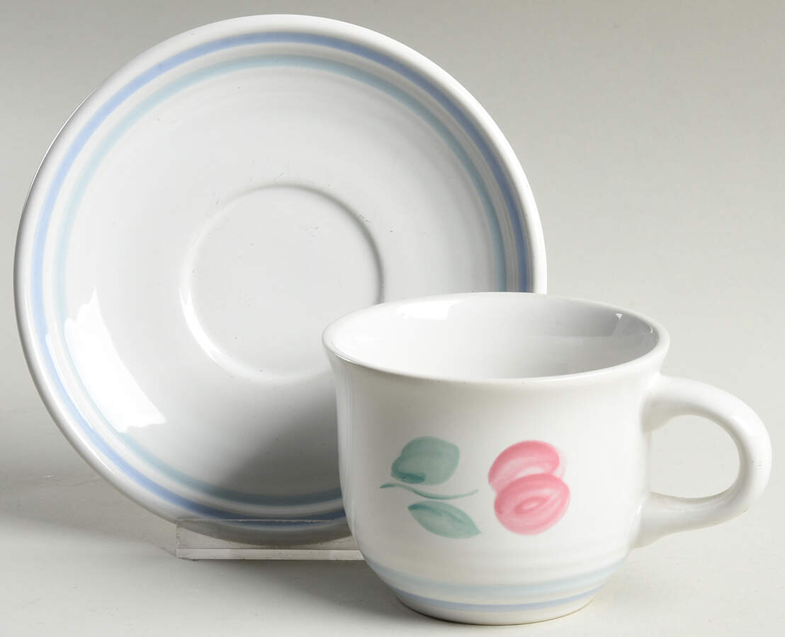 Casabella Flat Cup & Saucer Set by International-1