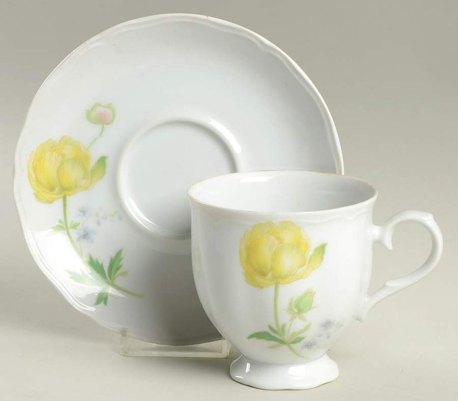 Chantilly Footed Cup & Saucer Set by International-1