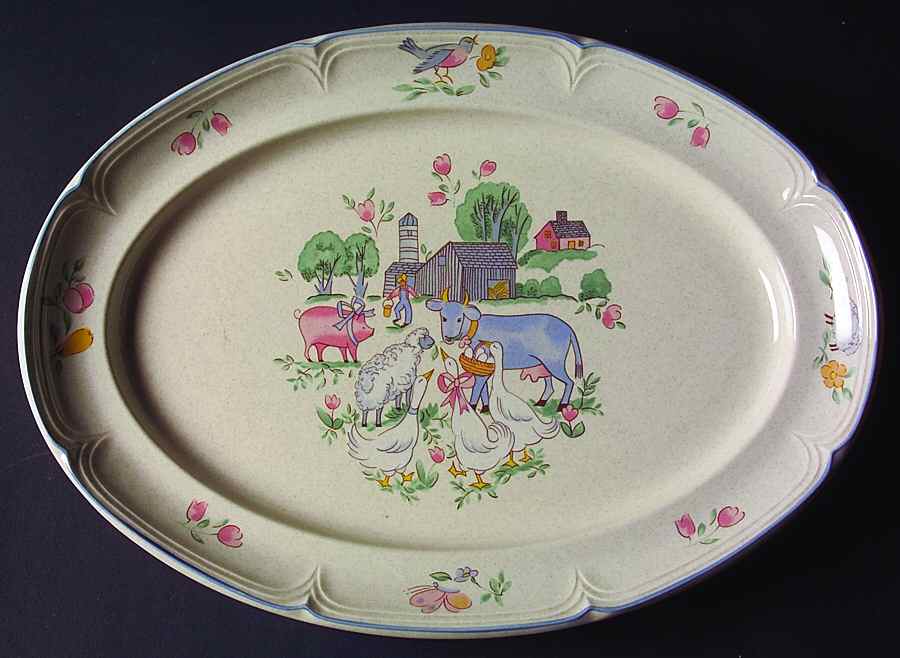 Chit Chat 14" Oval Serving Platter by International-1