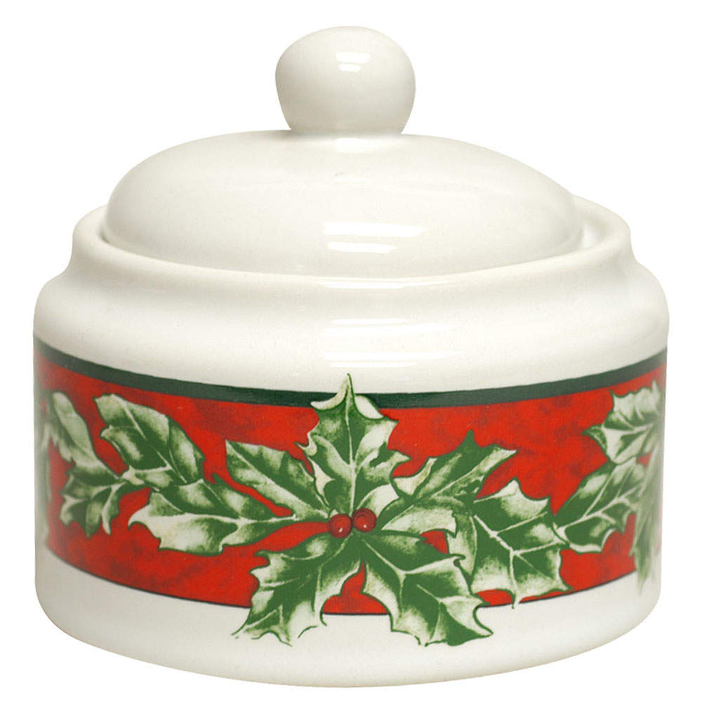 Christmas Celebration Sugar Bowl & Lid by International-1