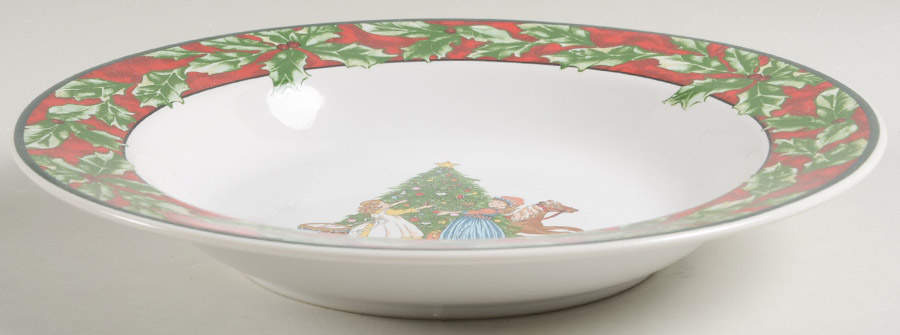 Christmas Celebration Large Rim Soup Bowl by International-1