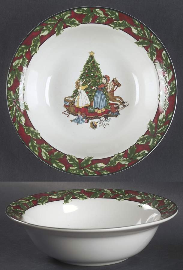 Christmas Celebration Rim Cereal Bowl by International-1