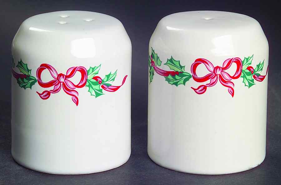 Christmas Ribbons Salt & Pepper Set by International-1