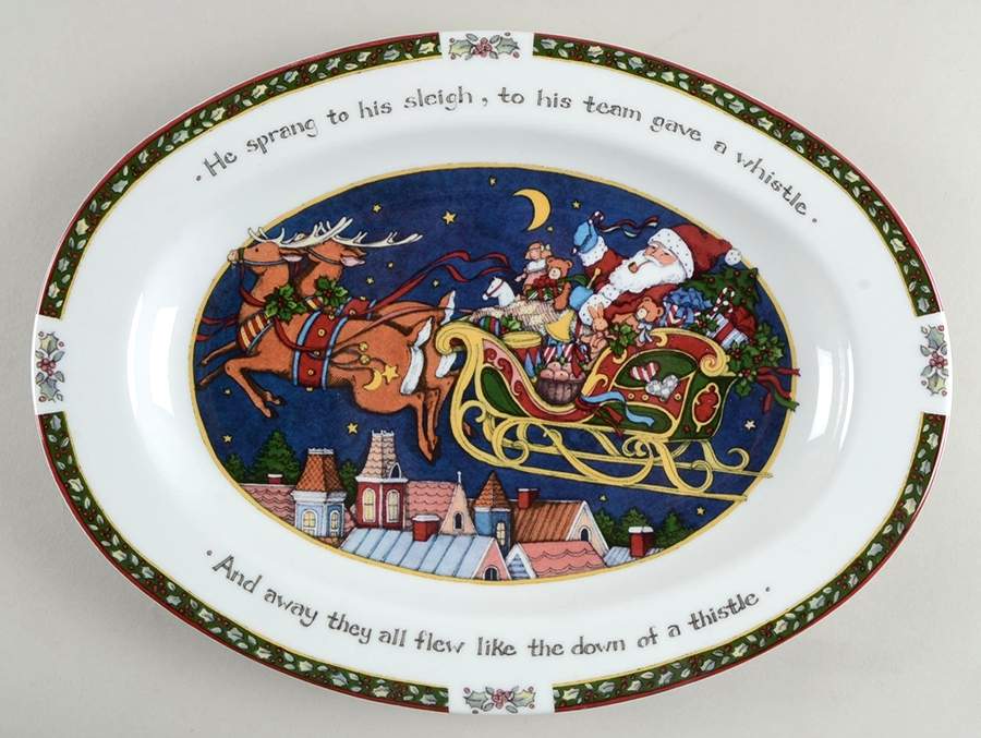 Christmas Story 14" Oval Serving Platter by International-1