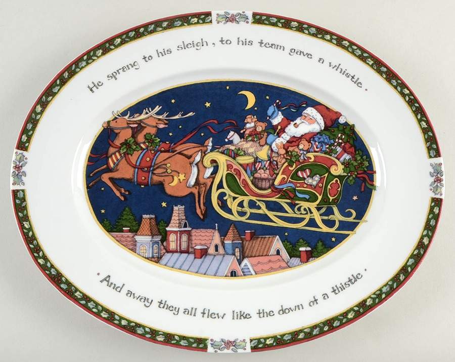 Christmas Story 14" Oval Serving Platter by International-1