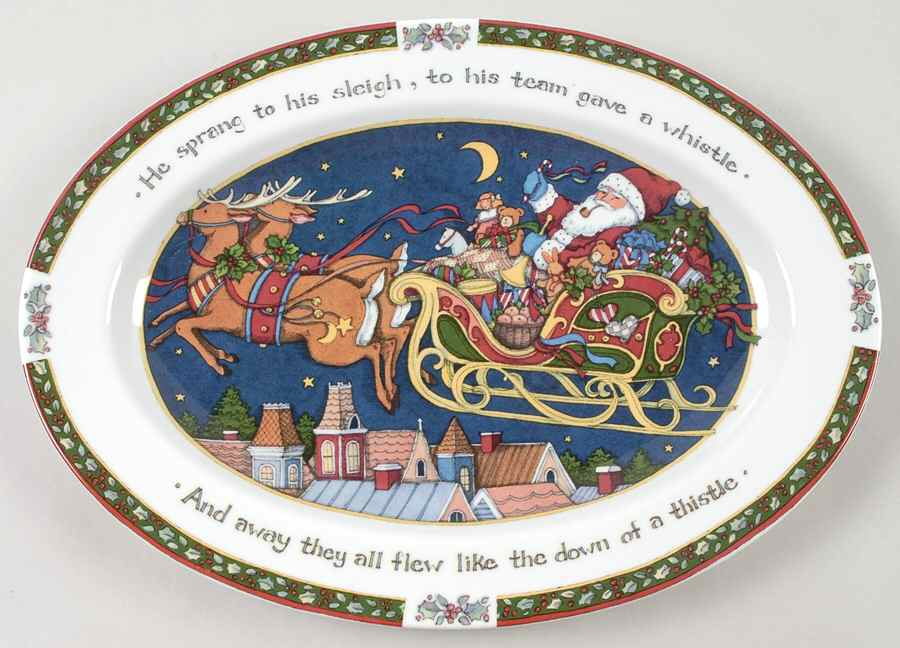 Christmas Story 13" Oval Serving Platter by International-1