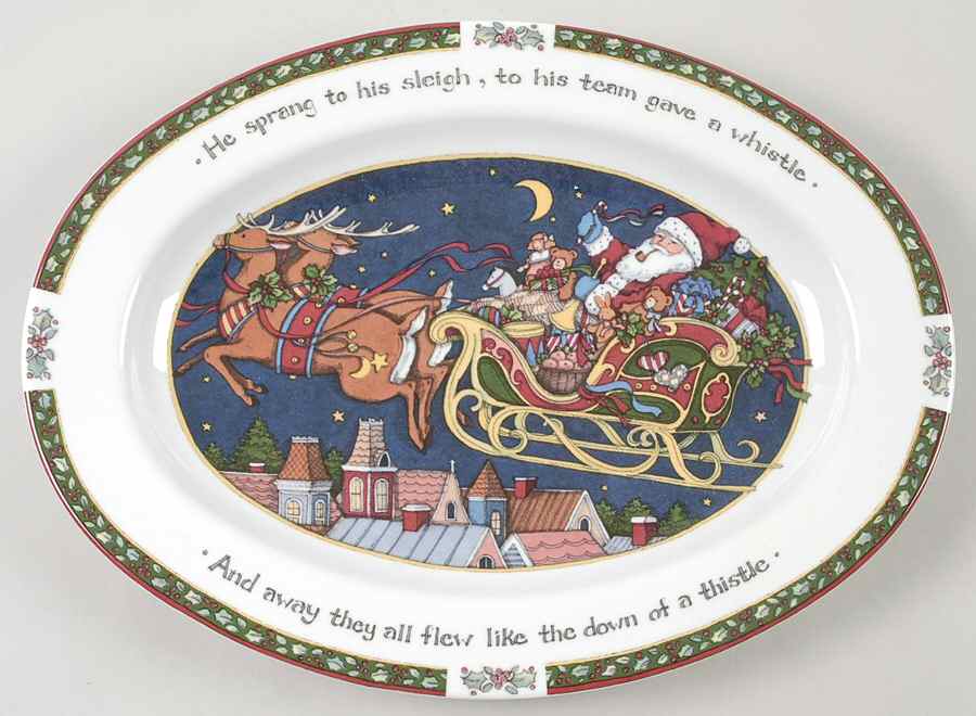 Christmas Story 14" Oval Serving Platter by International-1