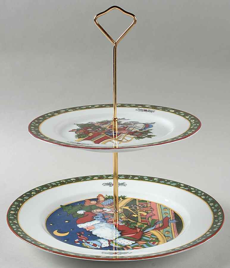 Christmas Story 2 Tiered Serving Tray (Dinner & Salad Plate) by International-1