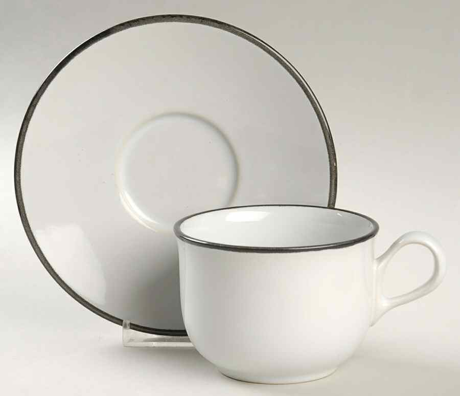 Cinnabar Flat Cup & Saucer Set by International-1