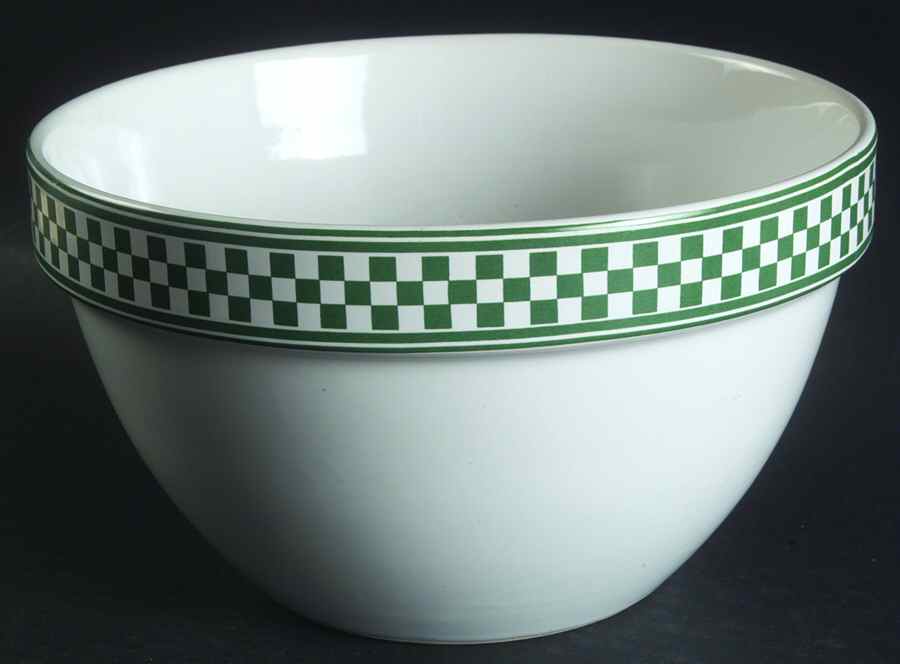 Classic Checks Green 8" Mixing Bowl by International-1