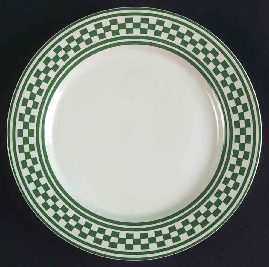Classic Checks Green Salad Plate by International-1