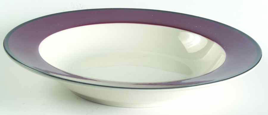 Colors of Celebration Burgundy Large Rim Soup Bowl by International-1