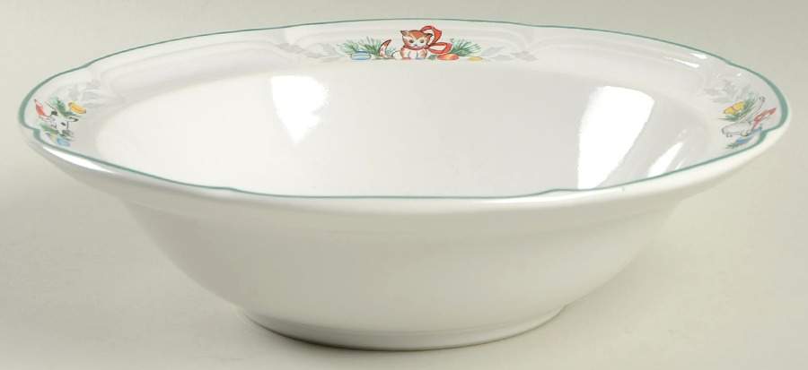 Country Christmas 9" Round Vegetable Bowl by International-1