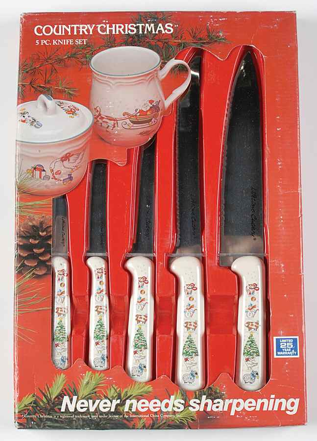 Country Christmas (5 Piece) Knife Set by International-1