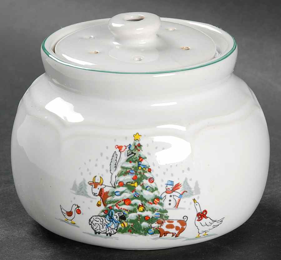 Country Christmas Potpourri Jar & Lid by International-1