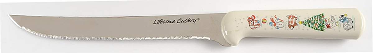 Country Christmas Carving Knife with Stainless Blade by International-1