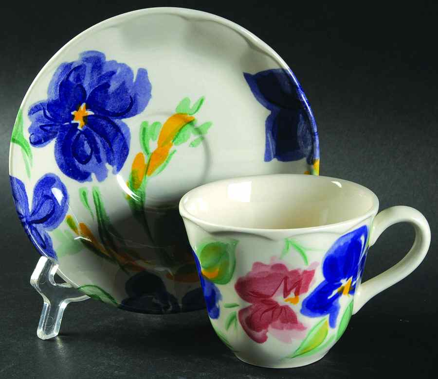 Covent Garden Flat Cup & Saucer Set by International-1