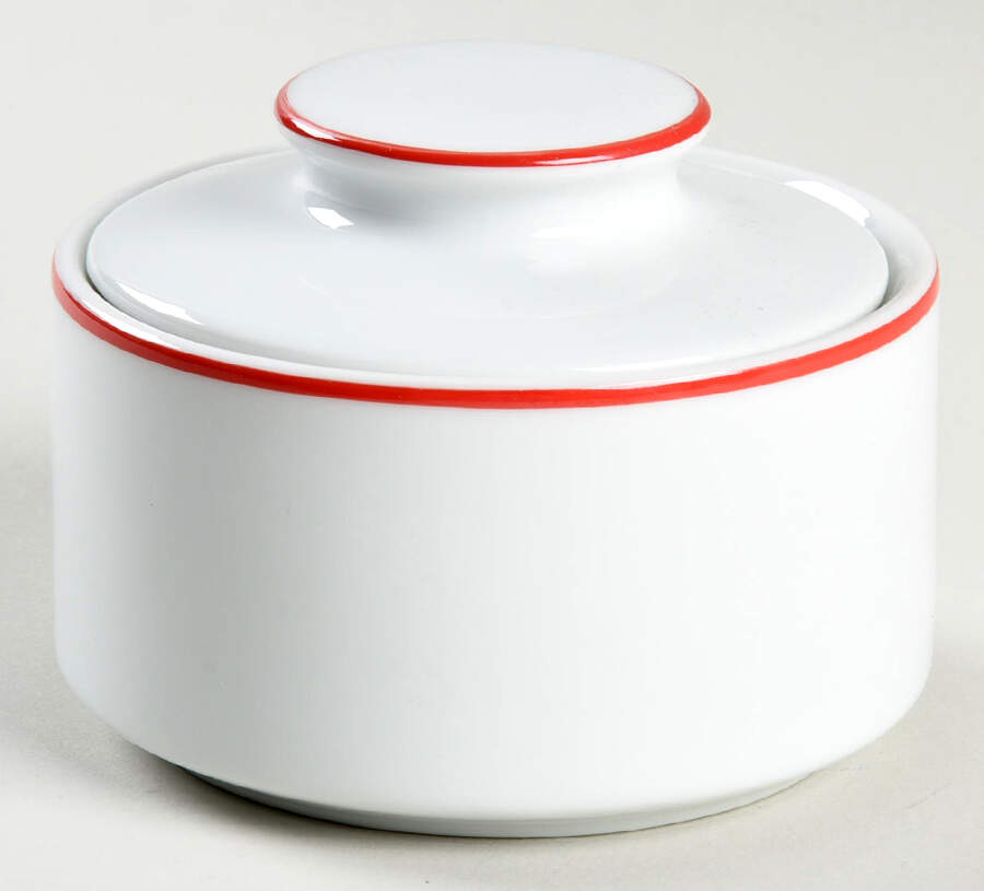 Colorworks Red Sugar Bowl & Lid by International-1
