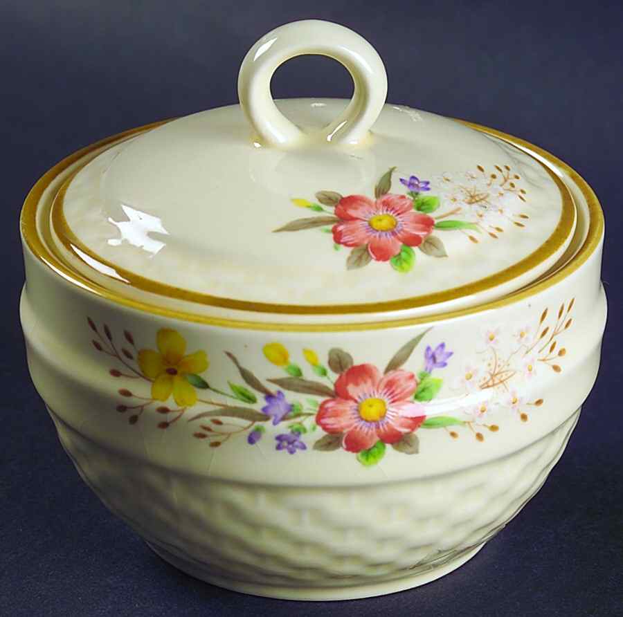 Creme De Chine Sugar Bowl & Lid by International-1