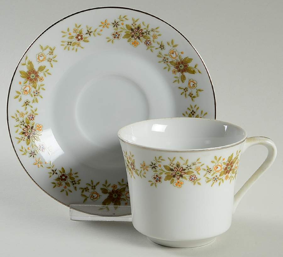 Crestwood Flat Cup & Saucer Set by International-1