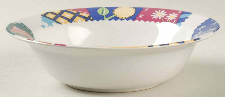 Crazy Quilt Rim Cereal Bowl by International-1