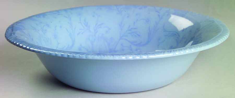 Damask Blue 8" Round Vegetable Bowl by International-1