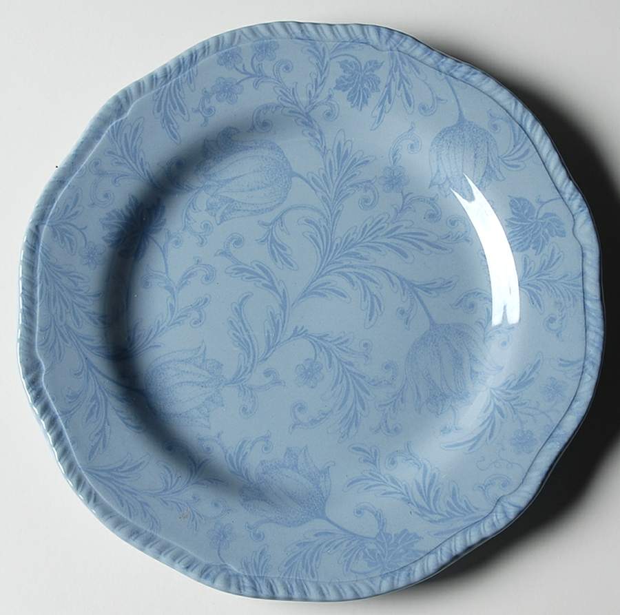Damask Blue Salad Plate by International-1