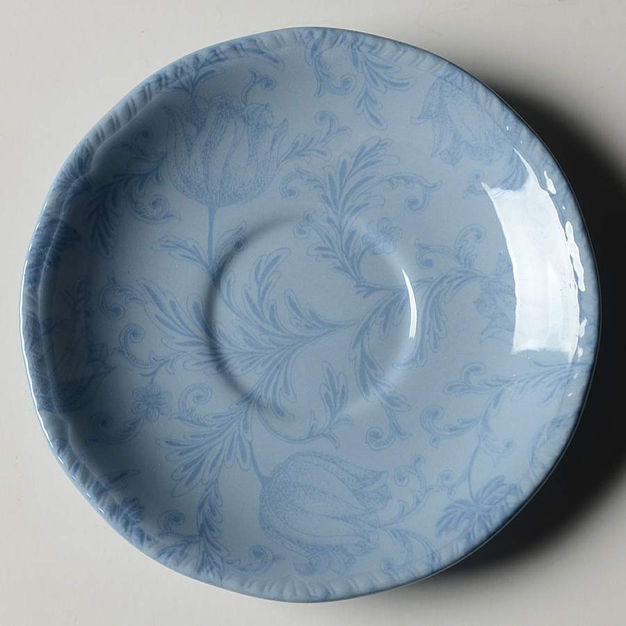 Damask Blue Saucer by International-1