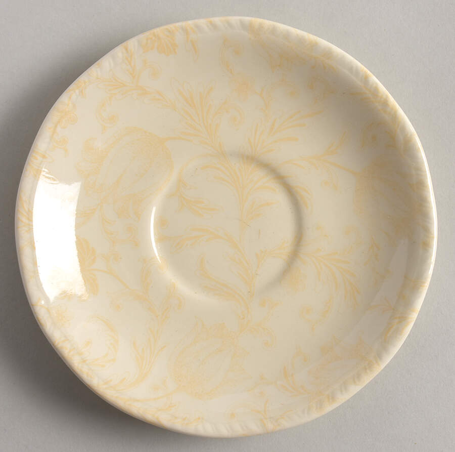 Damask Ivory Saucer by International-1