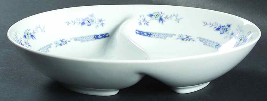 Dawn 10" Oval Divided Vegetable Bowl by International-1