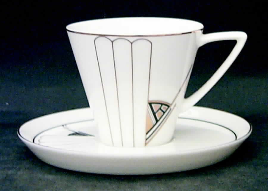 Dazzle Flat Cup & Saucer Set by International-1