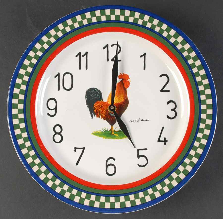 Ella's Rooster Clock Plate by International-1