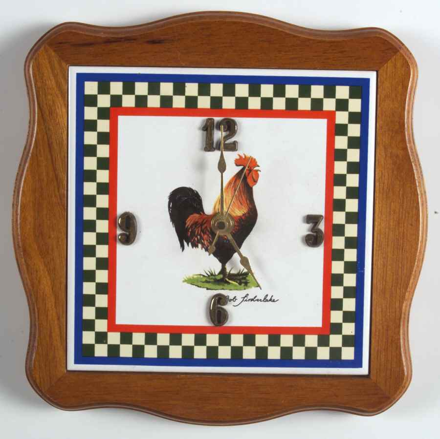 Ella's Rooster Hanging Wall Clock by International-1