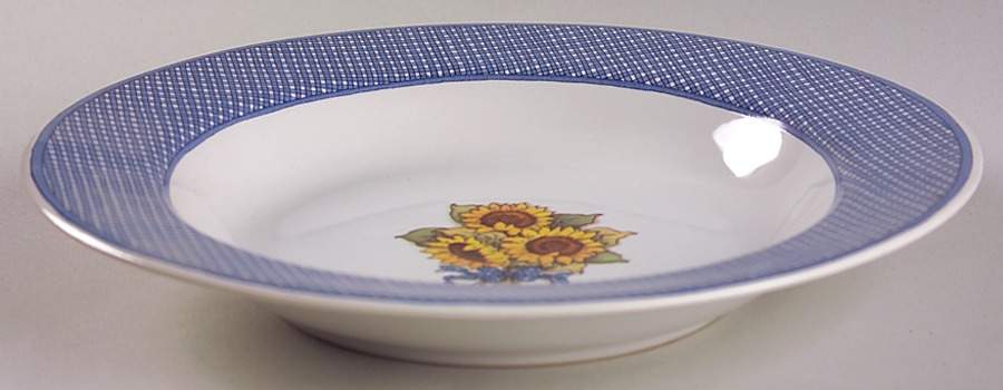 Farmhouse Blue Large Rim Soup Bowl by International-1