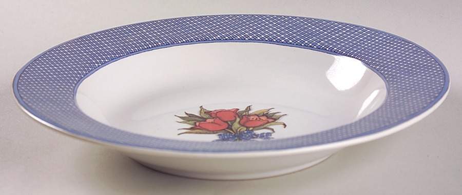 Farmhouse Blue Large Rim Soup Bowl by International-1